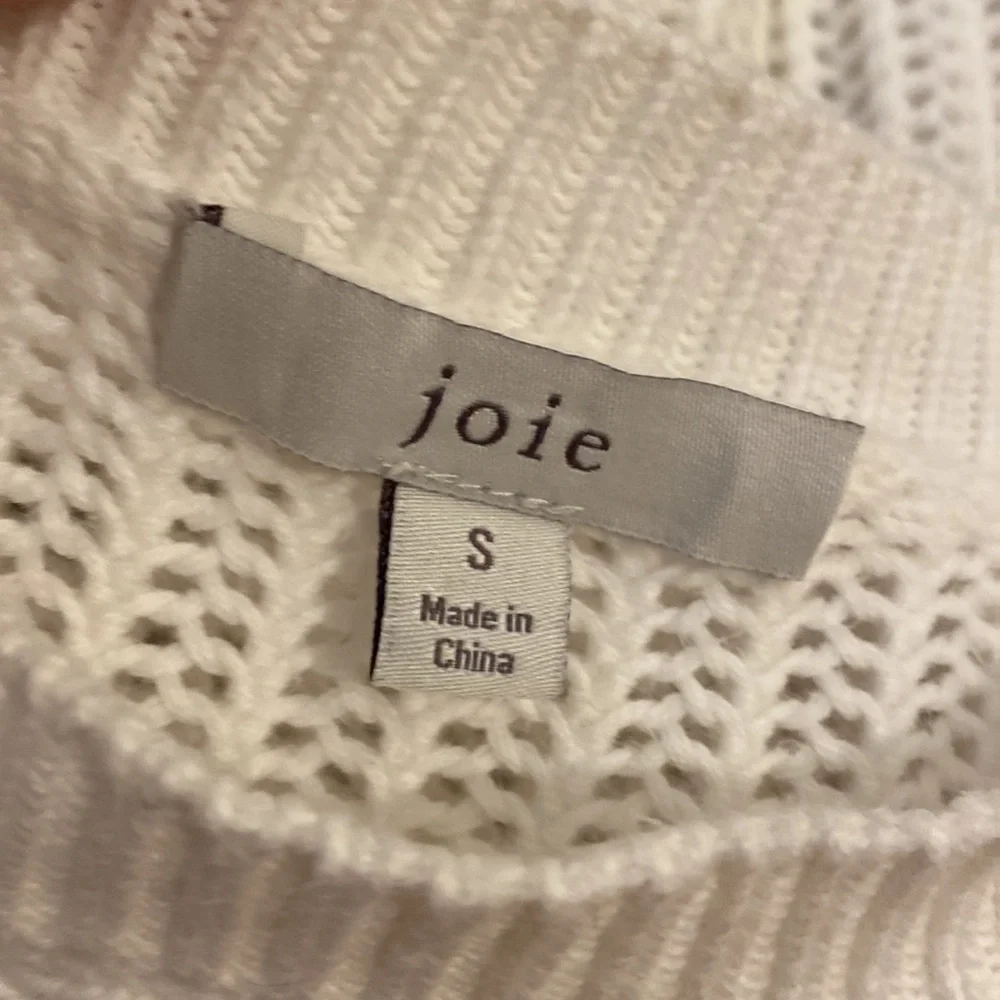 Joie White Cream Knit Crew Neck Sweater. Size S